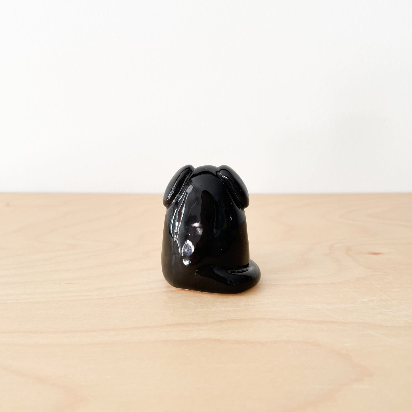 Black Whisker Dog Mini Vase