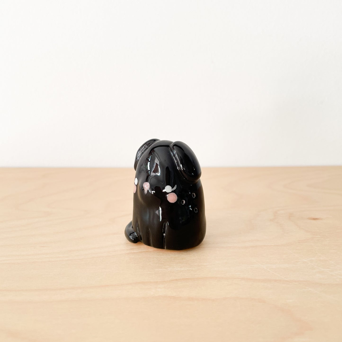 Black Whisker Dog Mini Vase