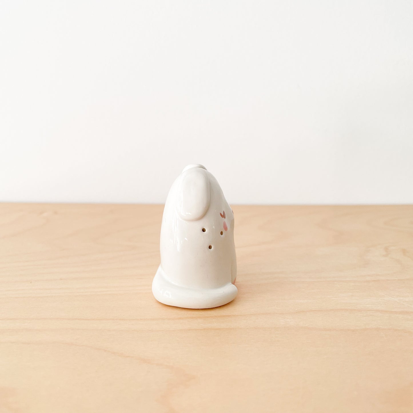 White Whisker Dog Mini Vase