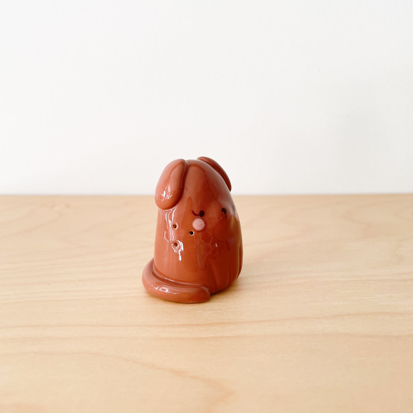 Brown Whisker Dog Mini Vase