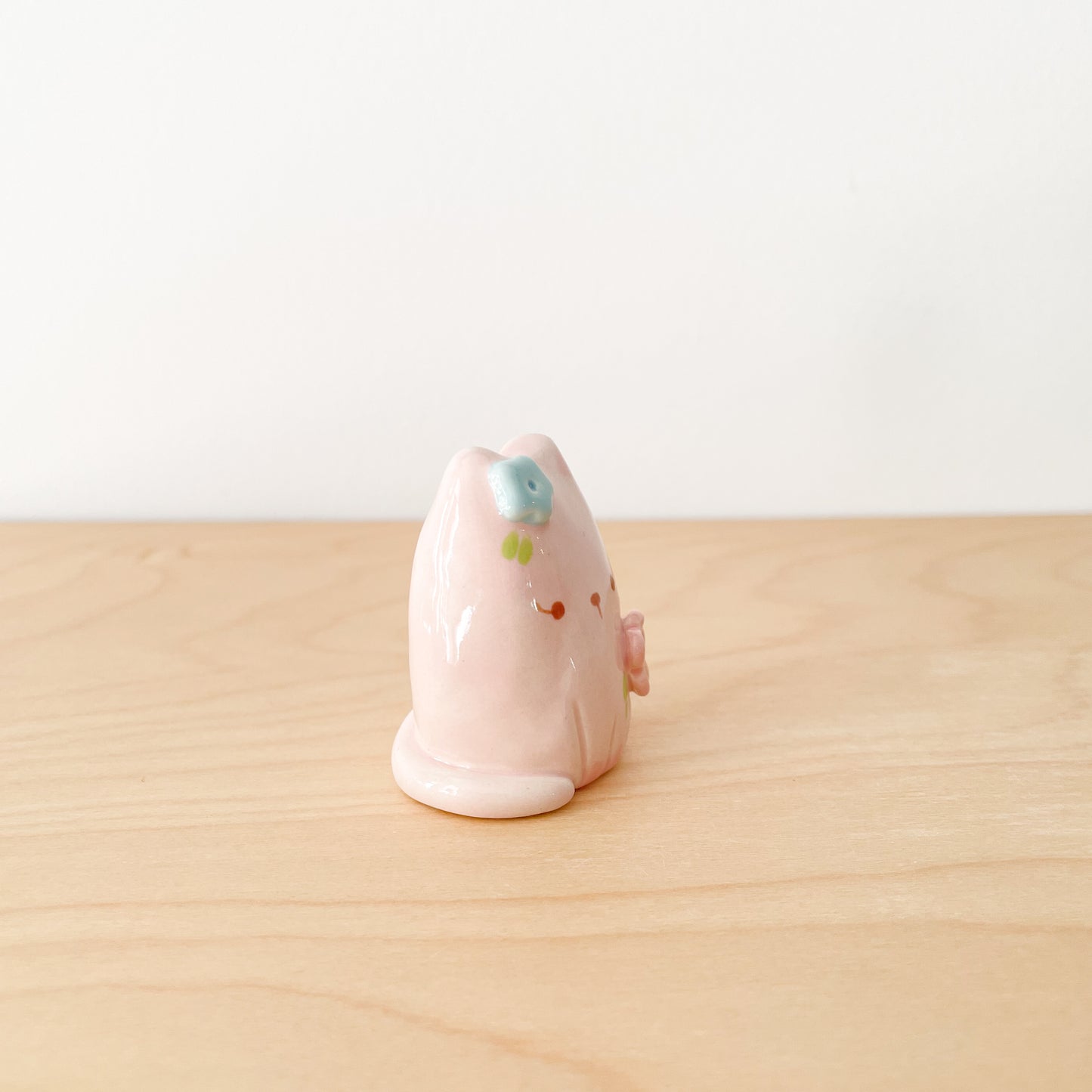 Pink Blooming Cat Mini Vase