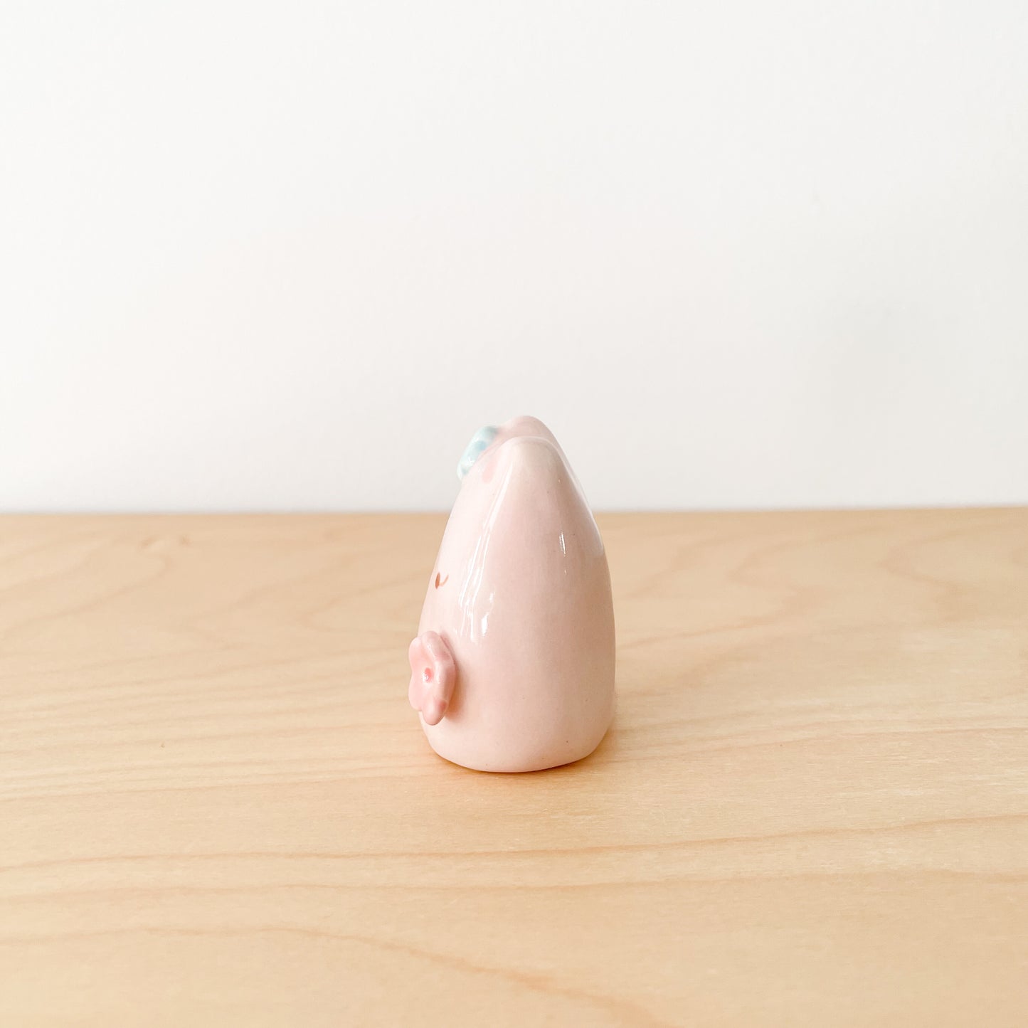 Pink Blooming Cat Mini Vase