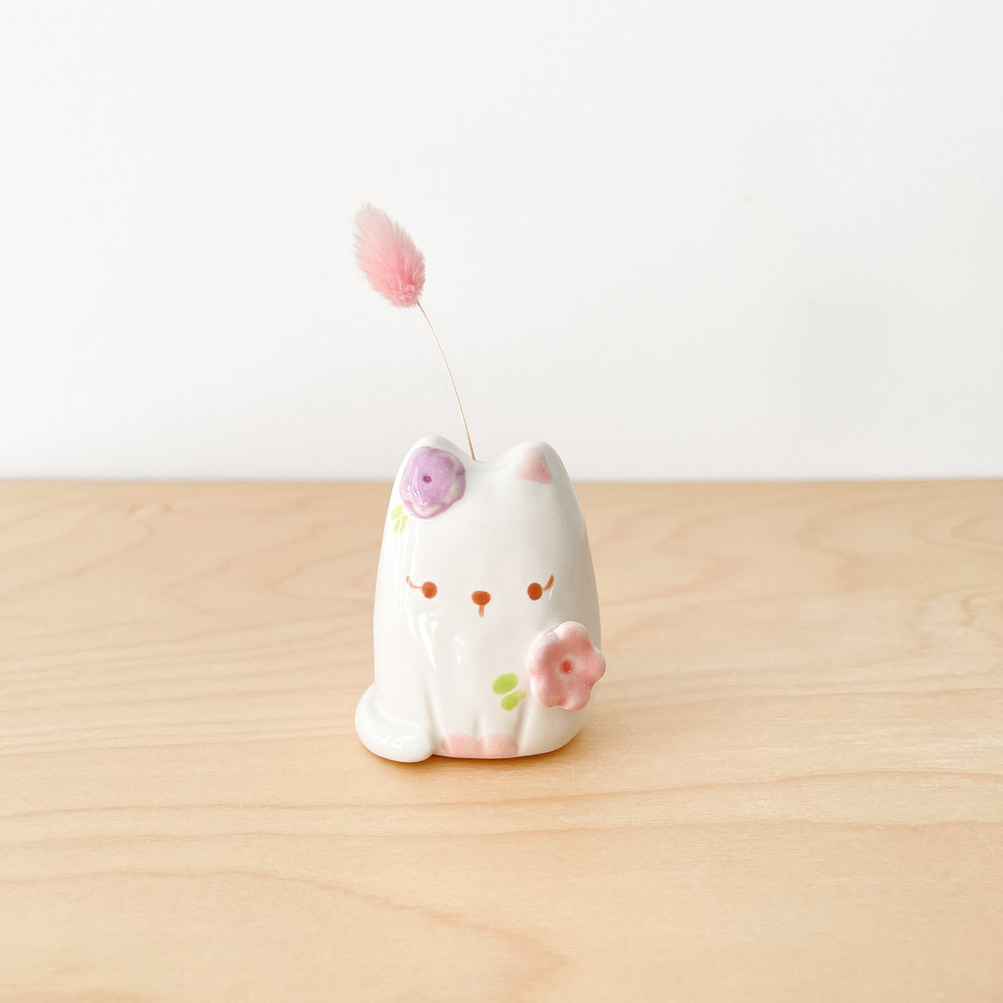 Blooming Cat Mini Vase