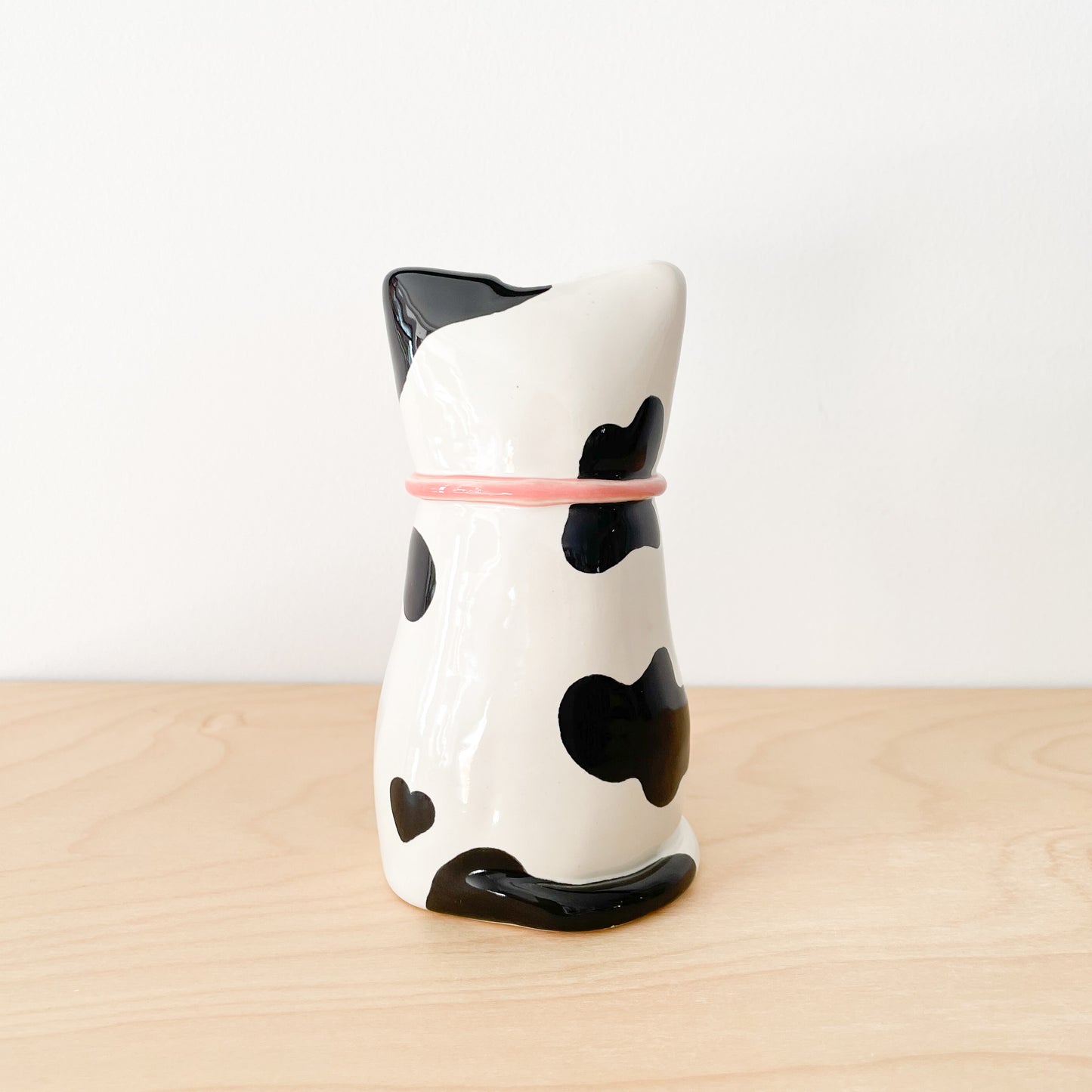 Black Spotty Cat Vase (Second Sale)