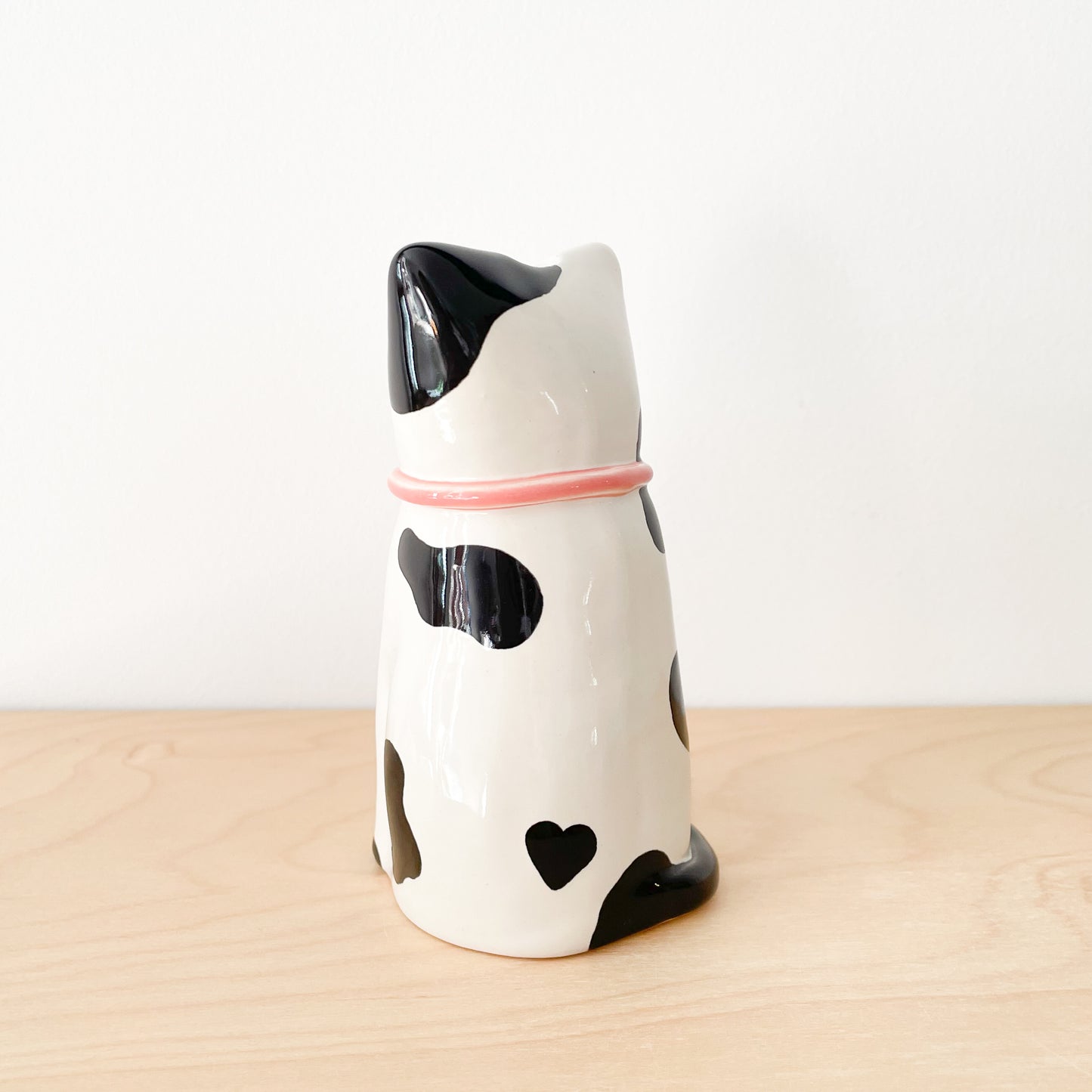 Black Spotty Cat Vase (Second Sale)
