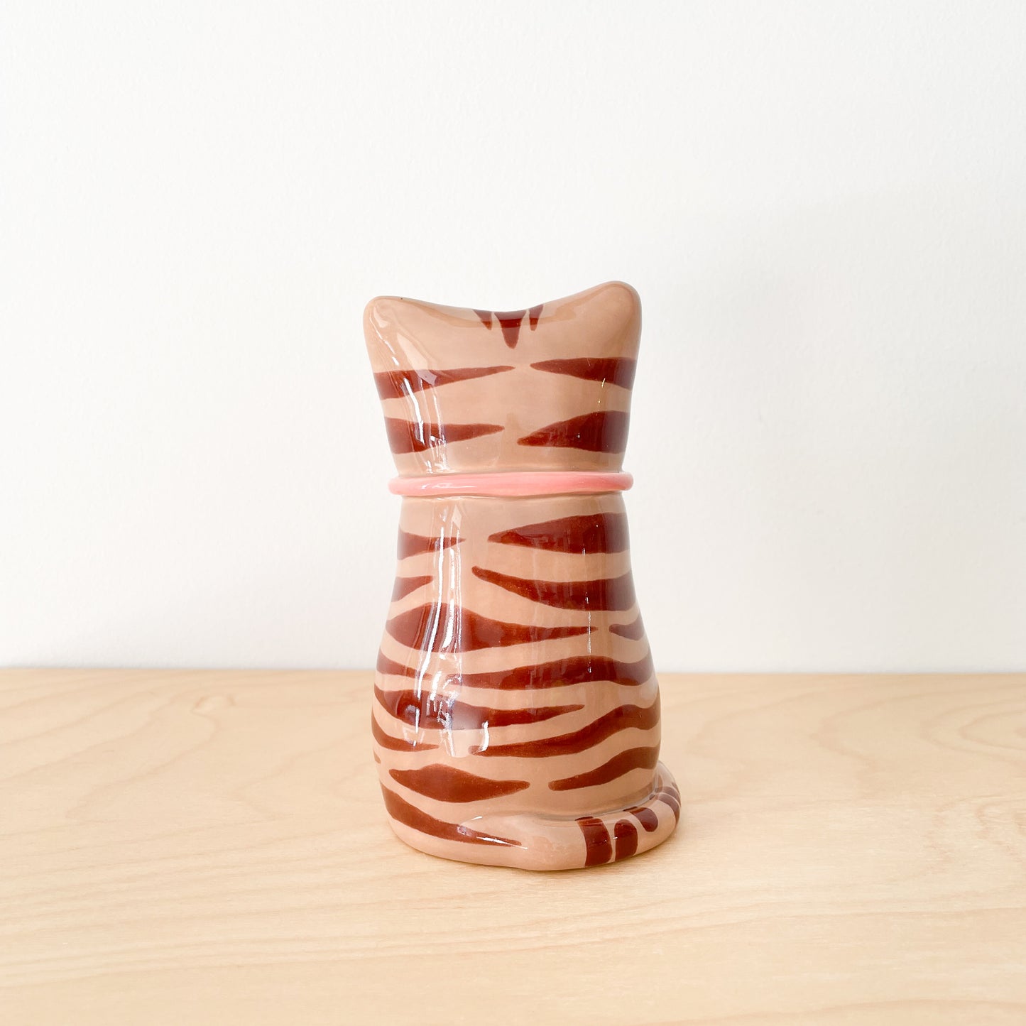 Brown Tabby Cat Vase