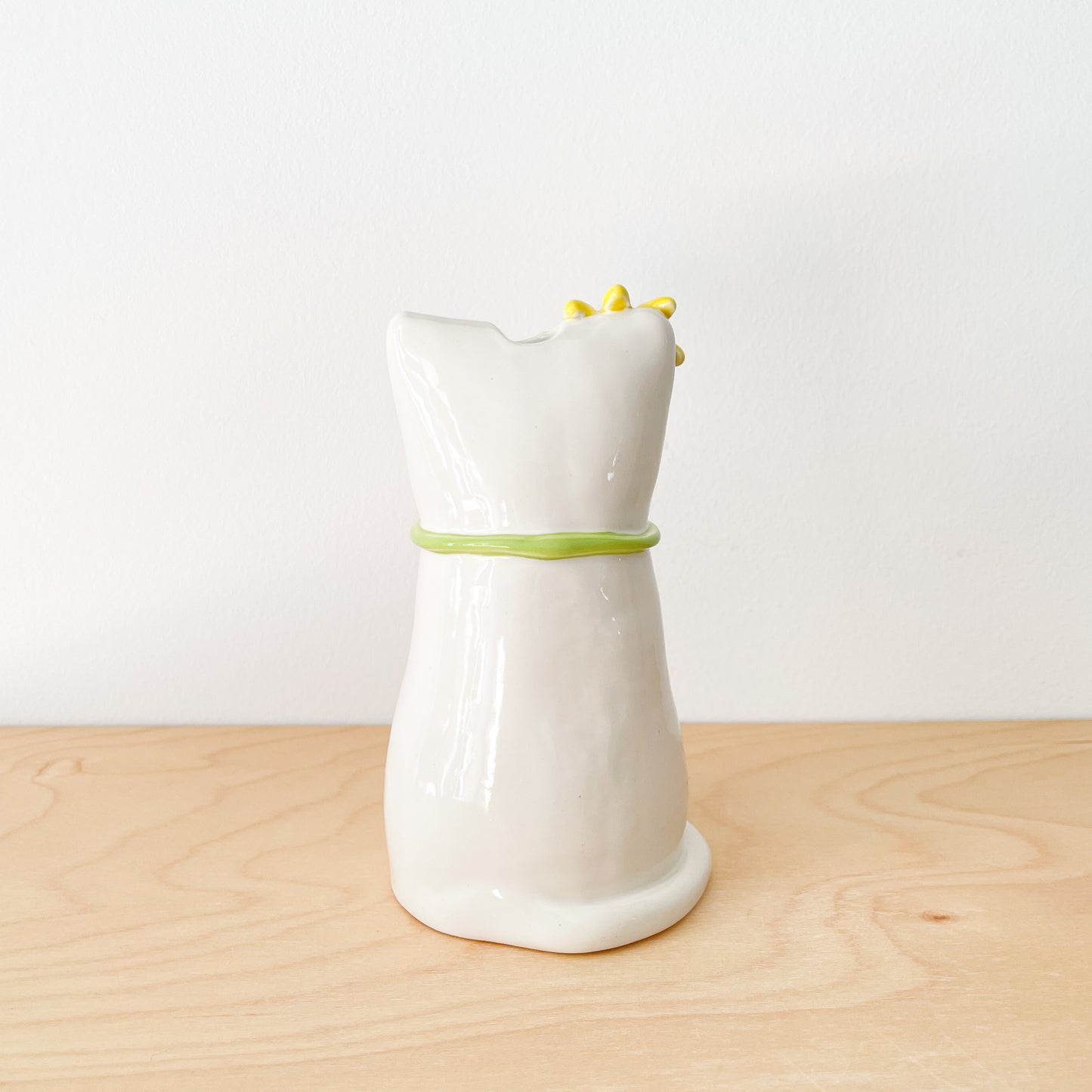 Sunflower Cat Vase