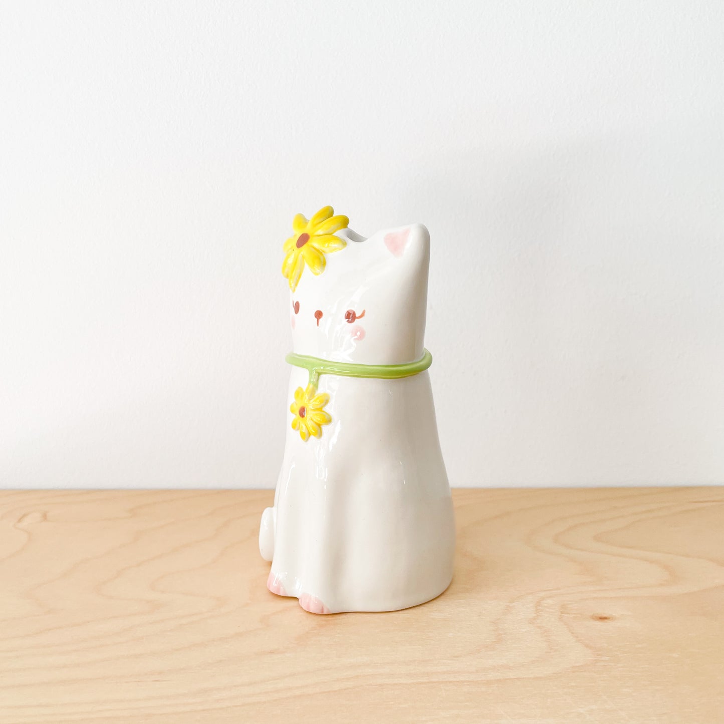 Sunflower Cat Vase