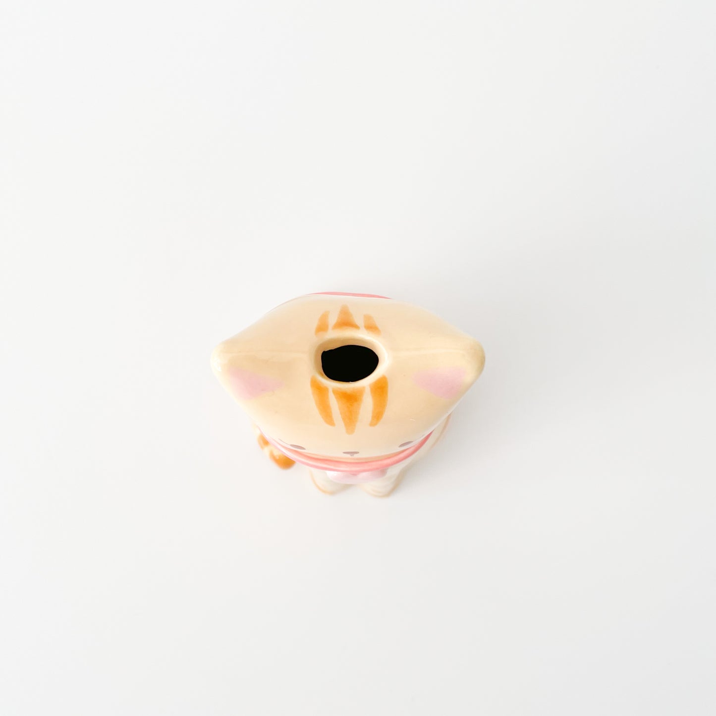 Caramel Tabby Cat Vase