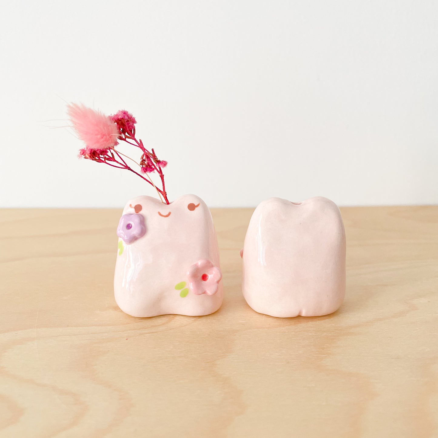 Pink Blooming Frog Mini Vase