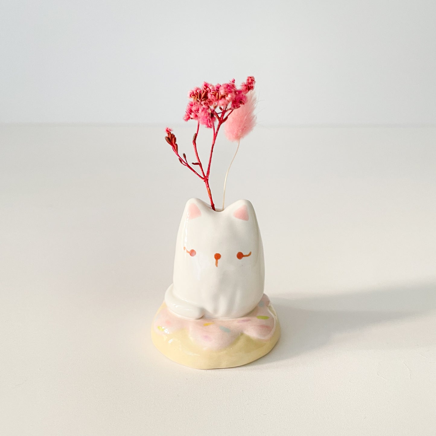 Donut Cat Mini Vase