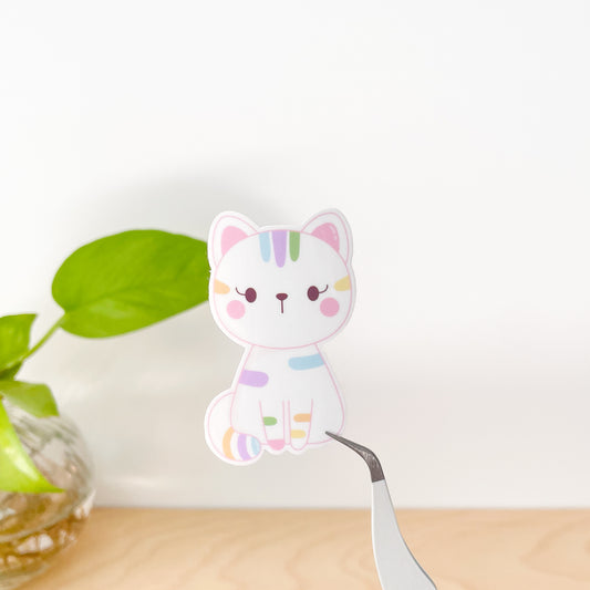 Rainbow Tabby Cat sticker