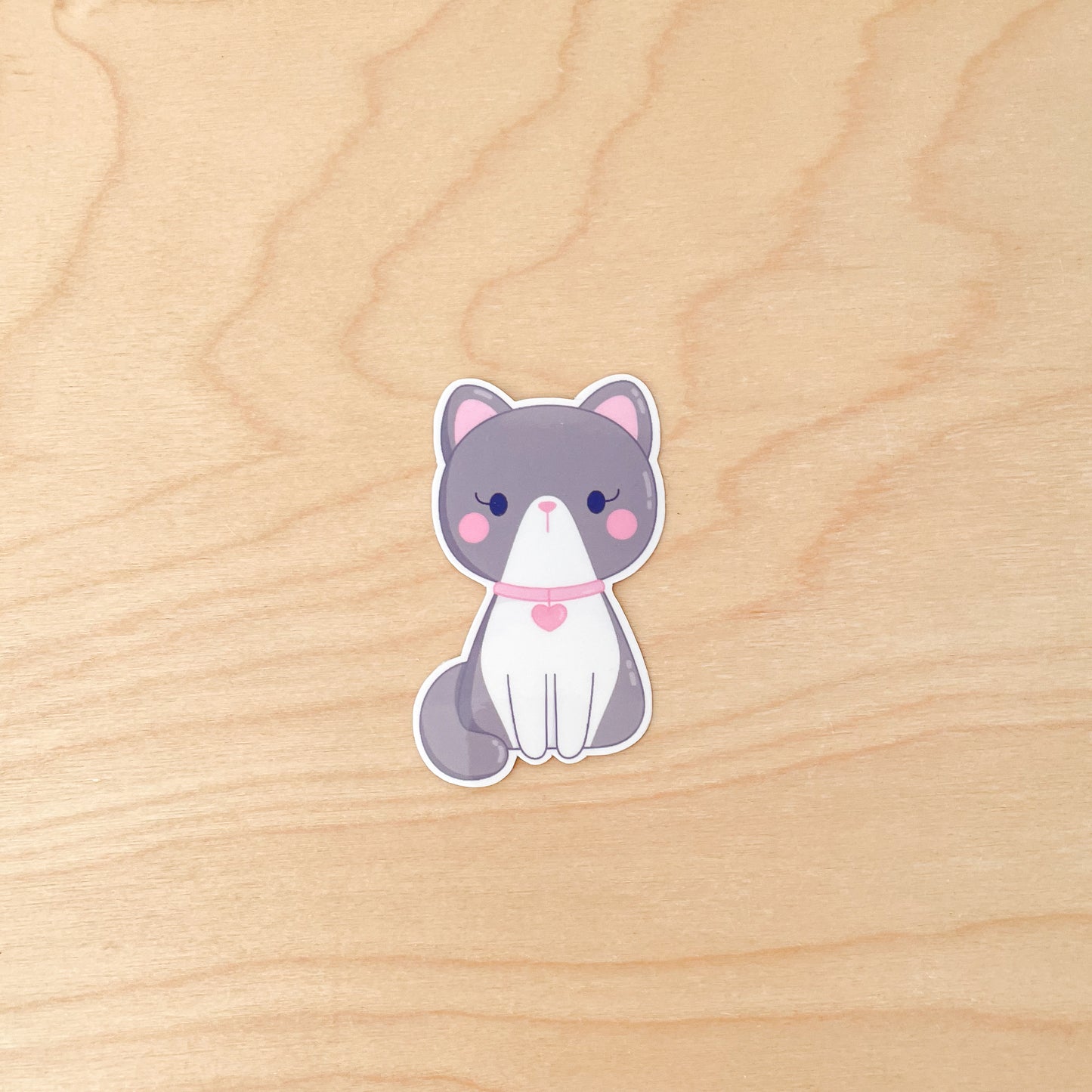 Grey Tuxedo Cat sticker