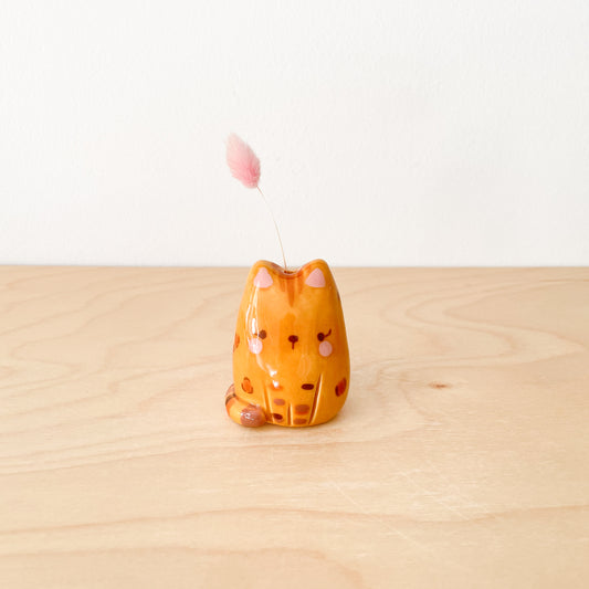 Bengal Cat Mini Vase