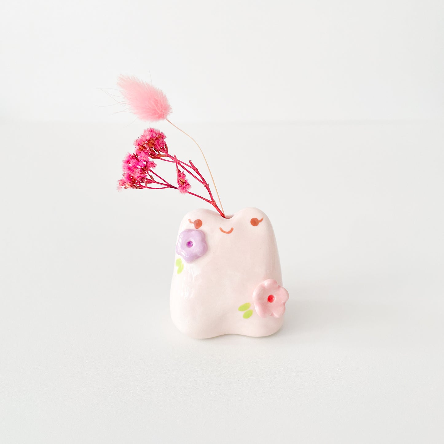 Pink Blooming Frog Mini Vase