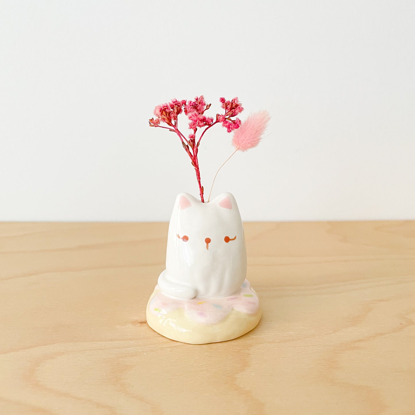 Donut Cat Mini Vase