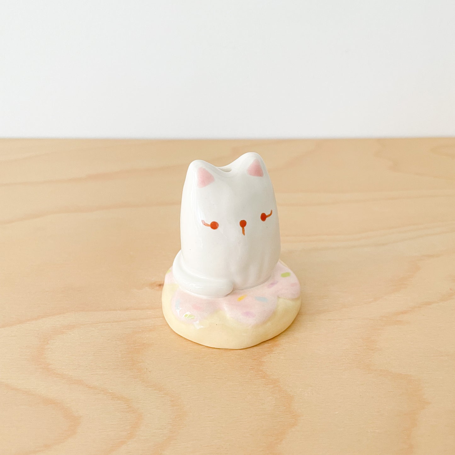 Donut Cat Mini Vase