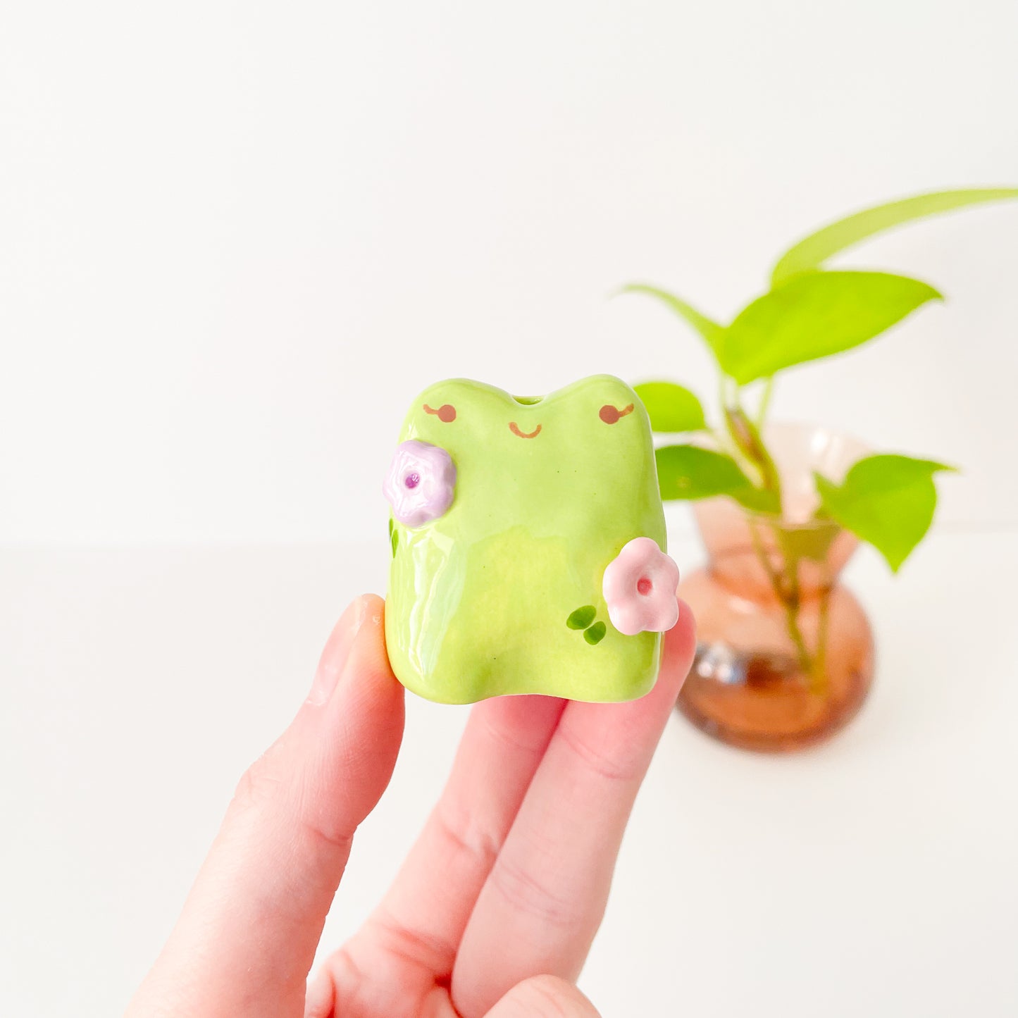 Blooming Frog Mini Vase