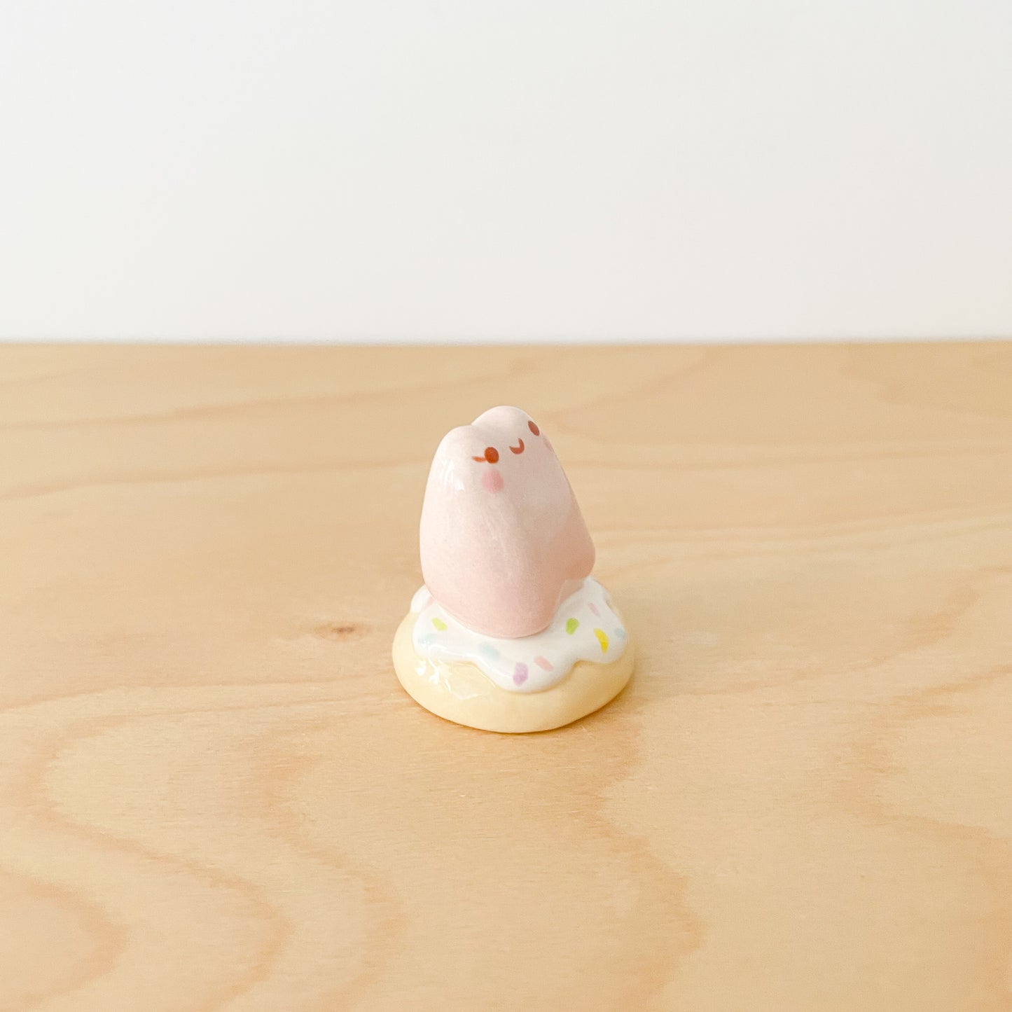 Pink Donut Frog Desk Pal