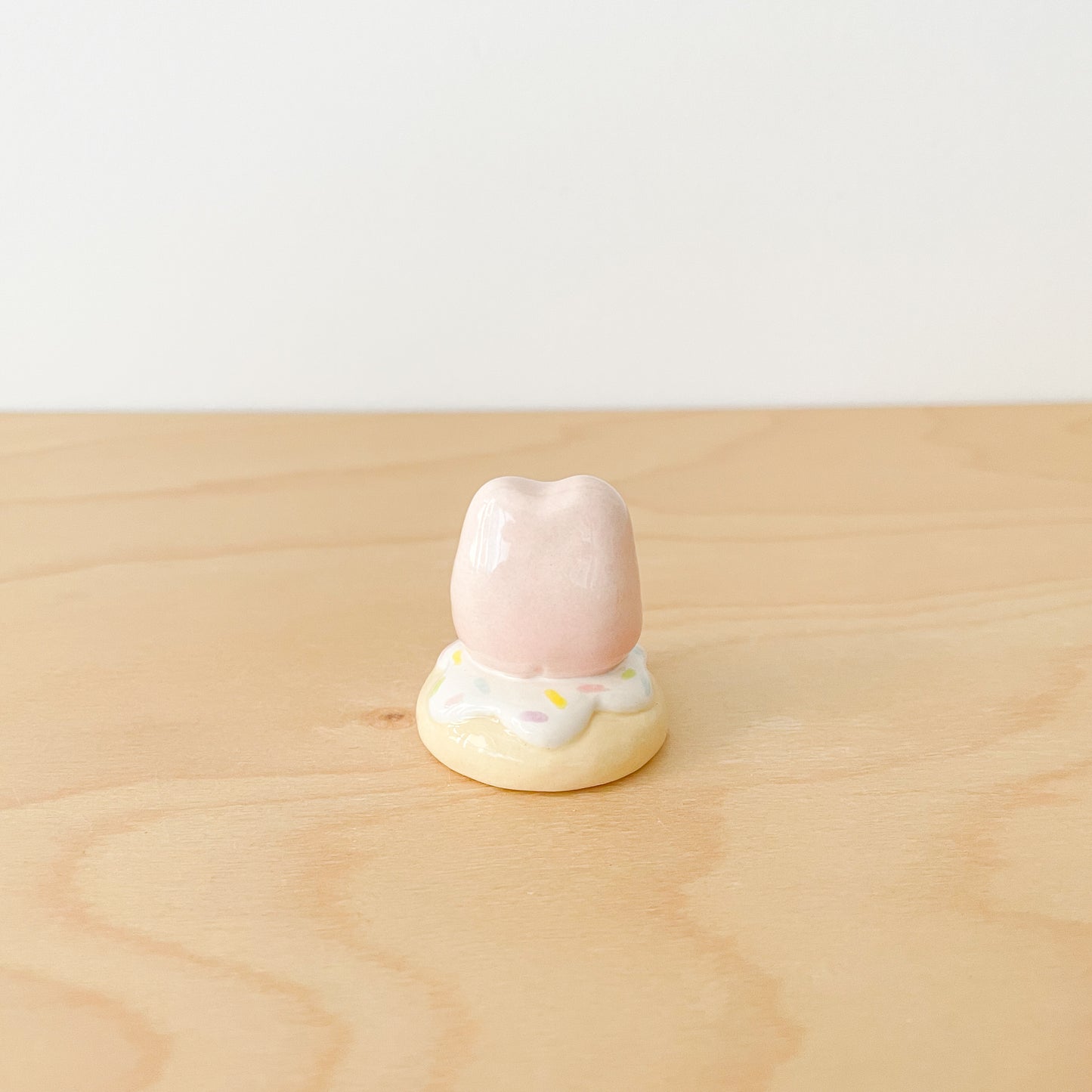 Pink Donut Frog Desk Pal