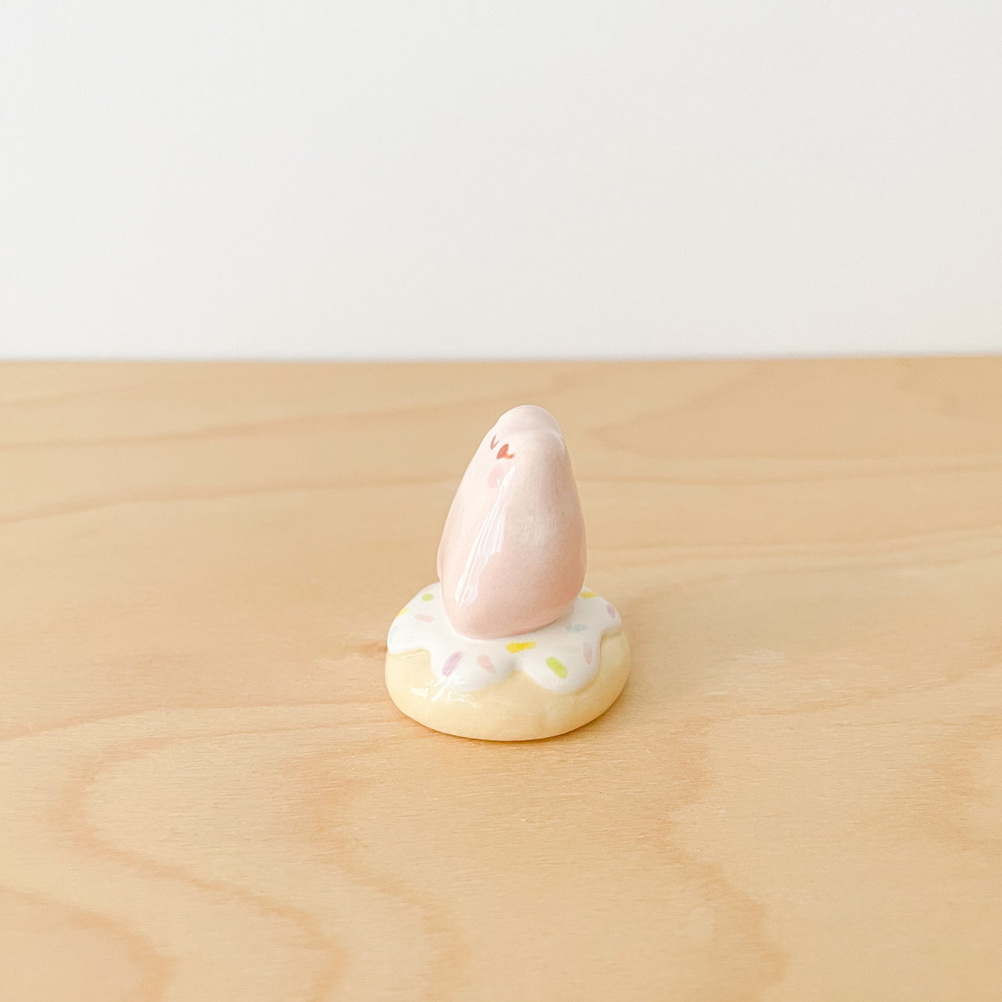 Pink Donut Frog Desk Pal