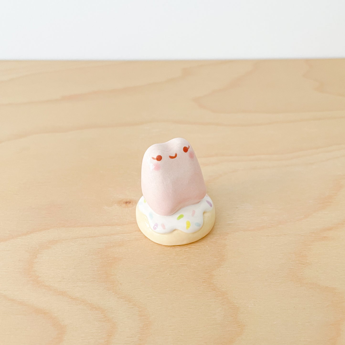 Pink Donut Frog Desk Pal