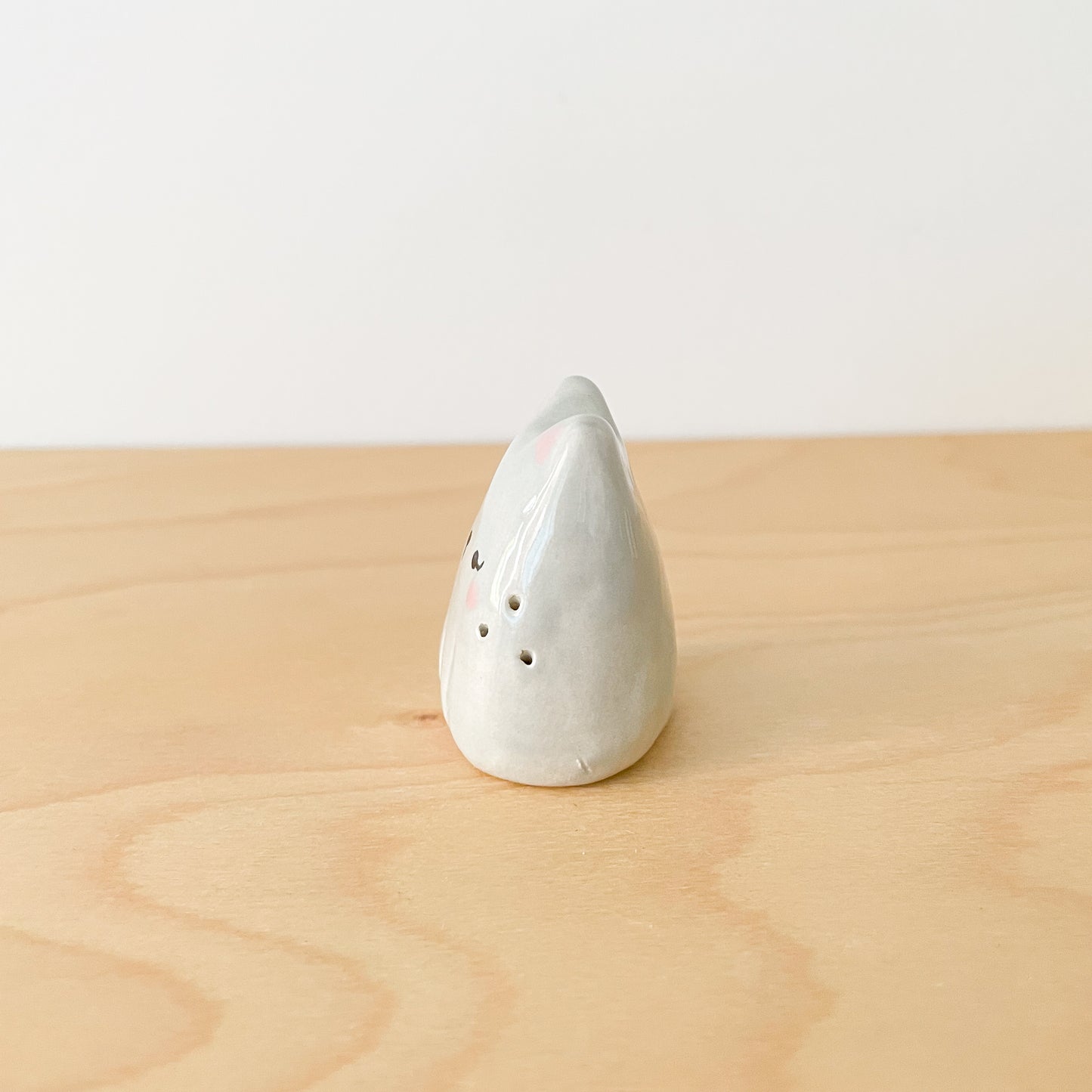 Grey Whisker Cat Mini Vase