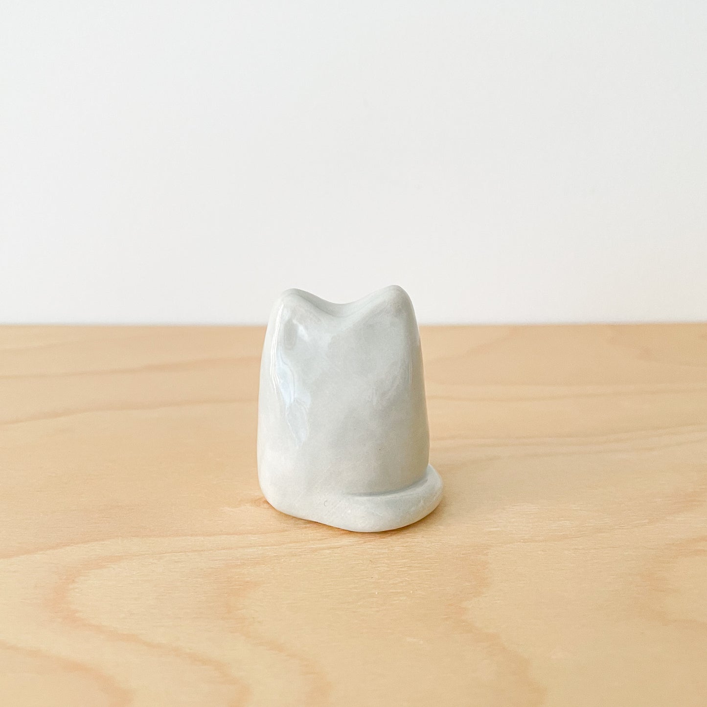 Grey Whisker Cat Mini Vase