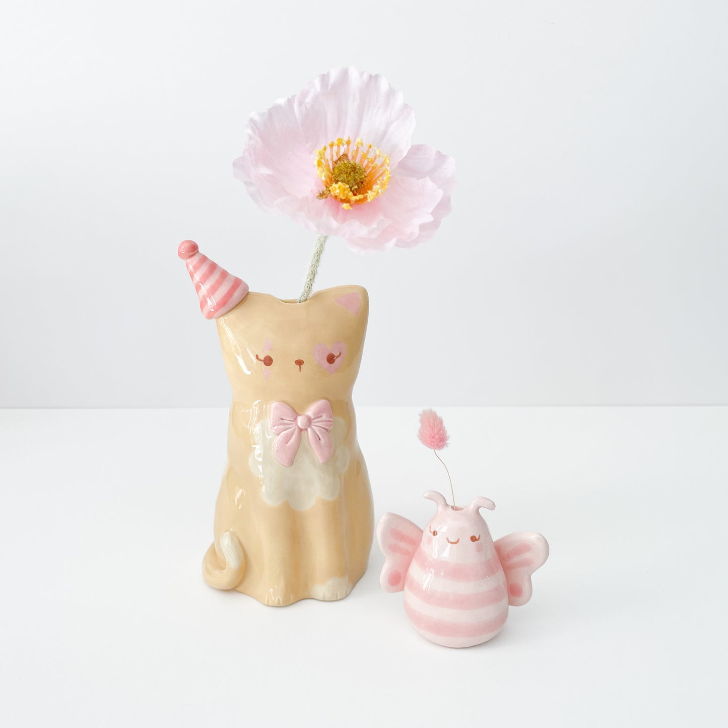 Caramel Circus Cat Vase