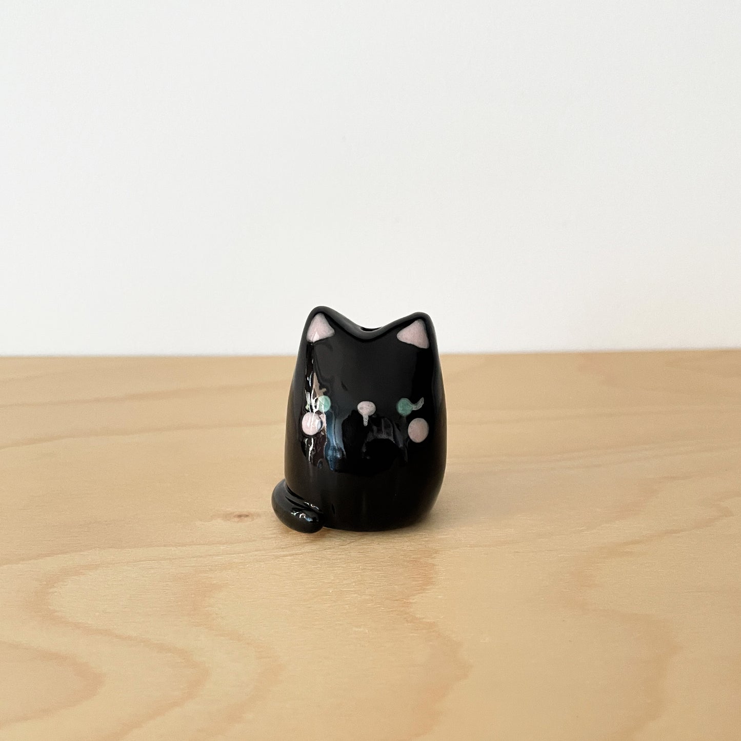 Black Cat Mini Vase