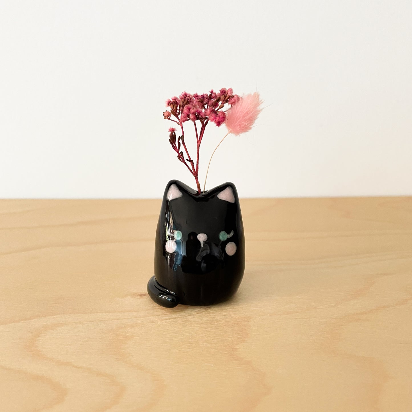 Black Cat Mini Vase