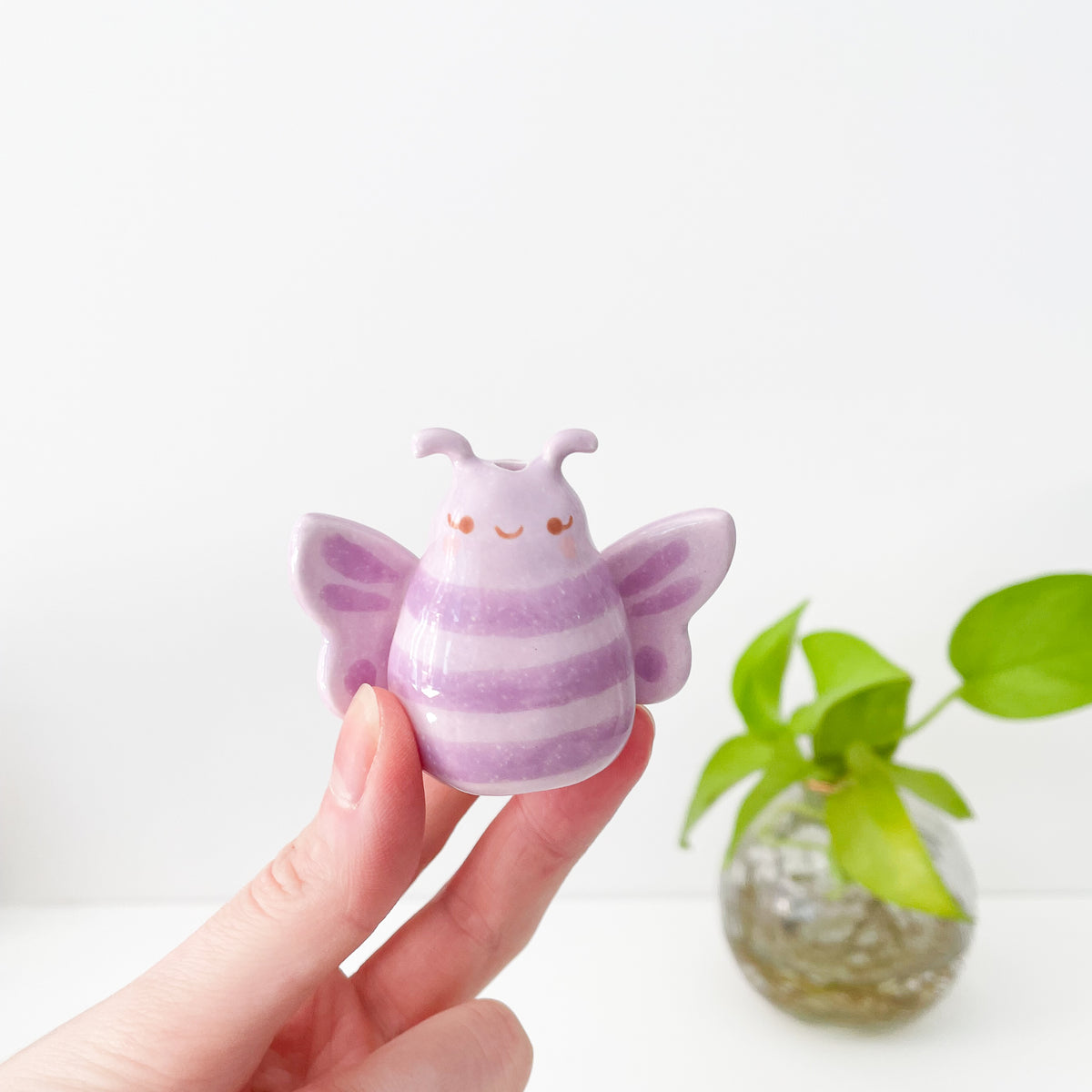 Purple Butterfly Mini Vase