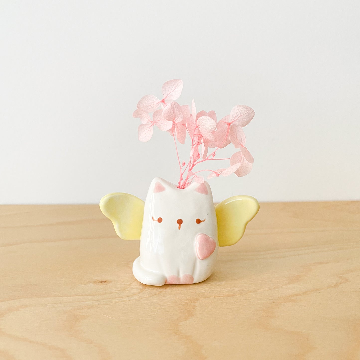 Angel Cat Mini Vase