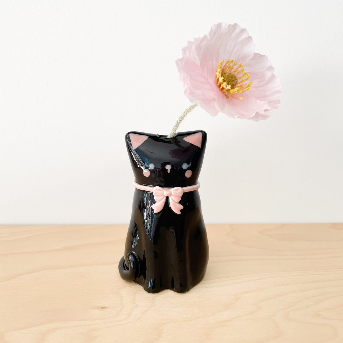 Black Cat Vase