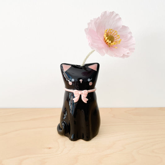 Black Cat Vase