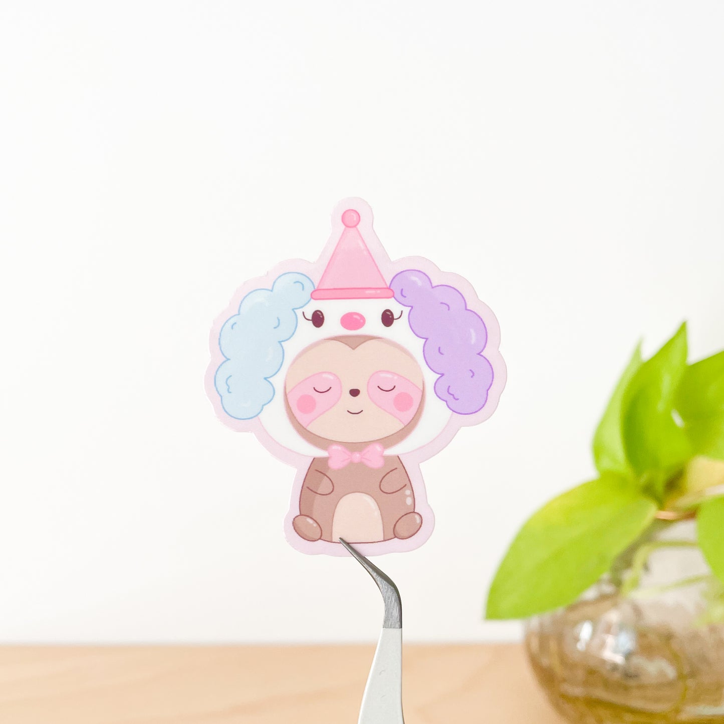 Slothy Clown Sticker