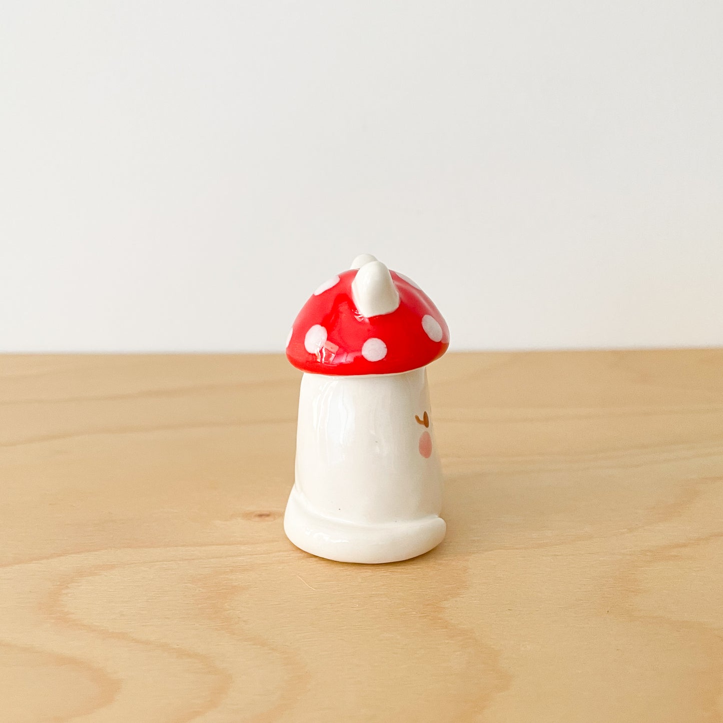 Red Mushy Cat Mini Vase