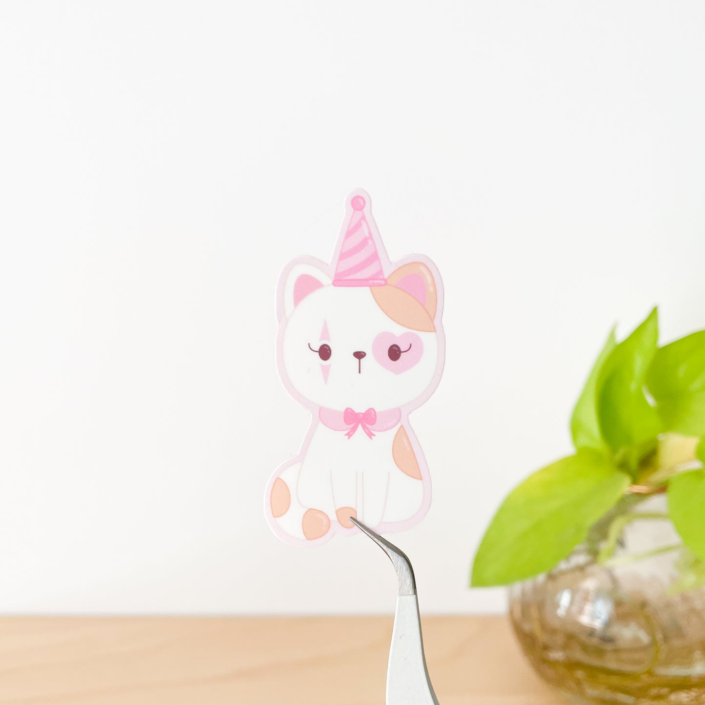 Pastel Circus Cat Sticker