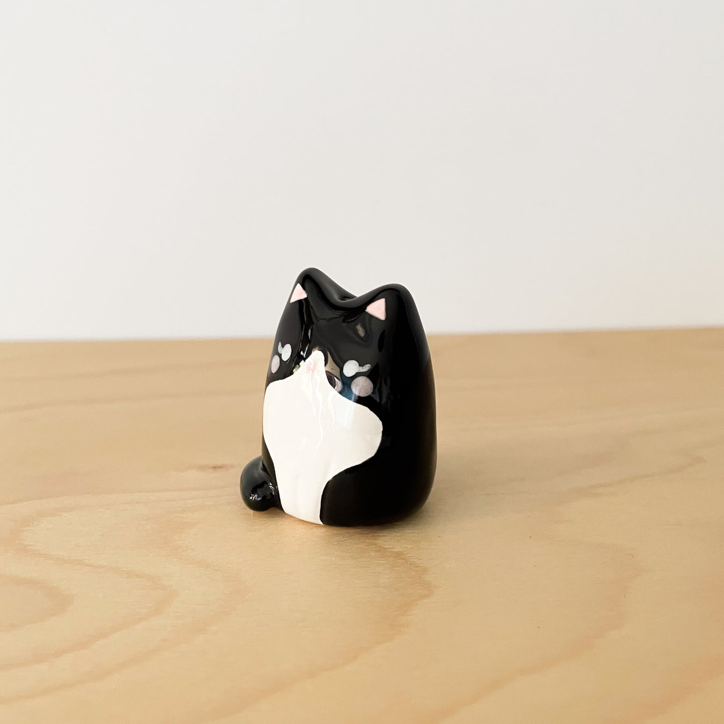 Tuxedo Cat Mini Vase