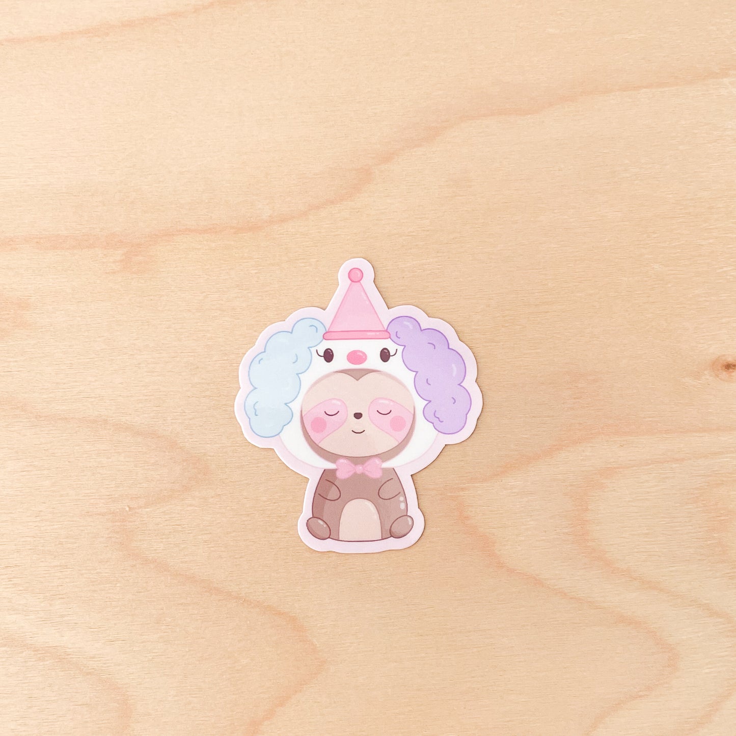 Slothy Clown Sticker