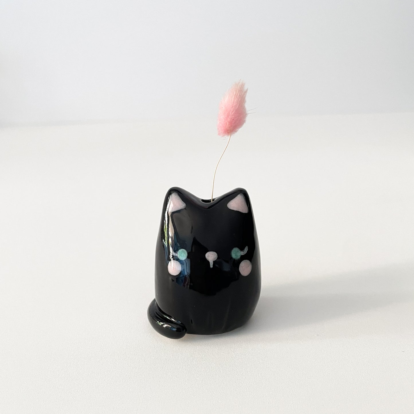 Black Cat Mini Vase