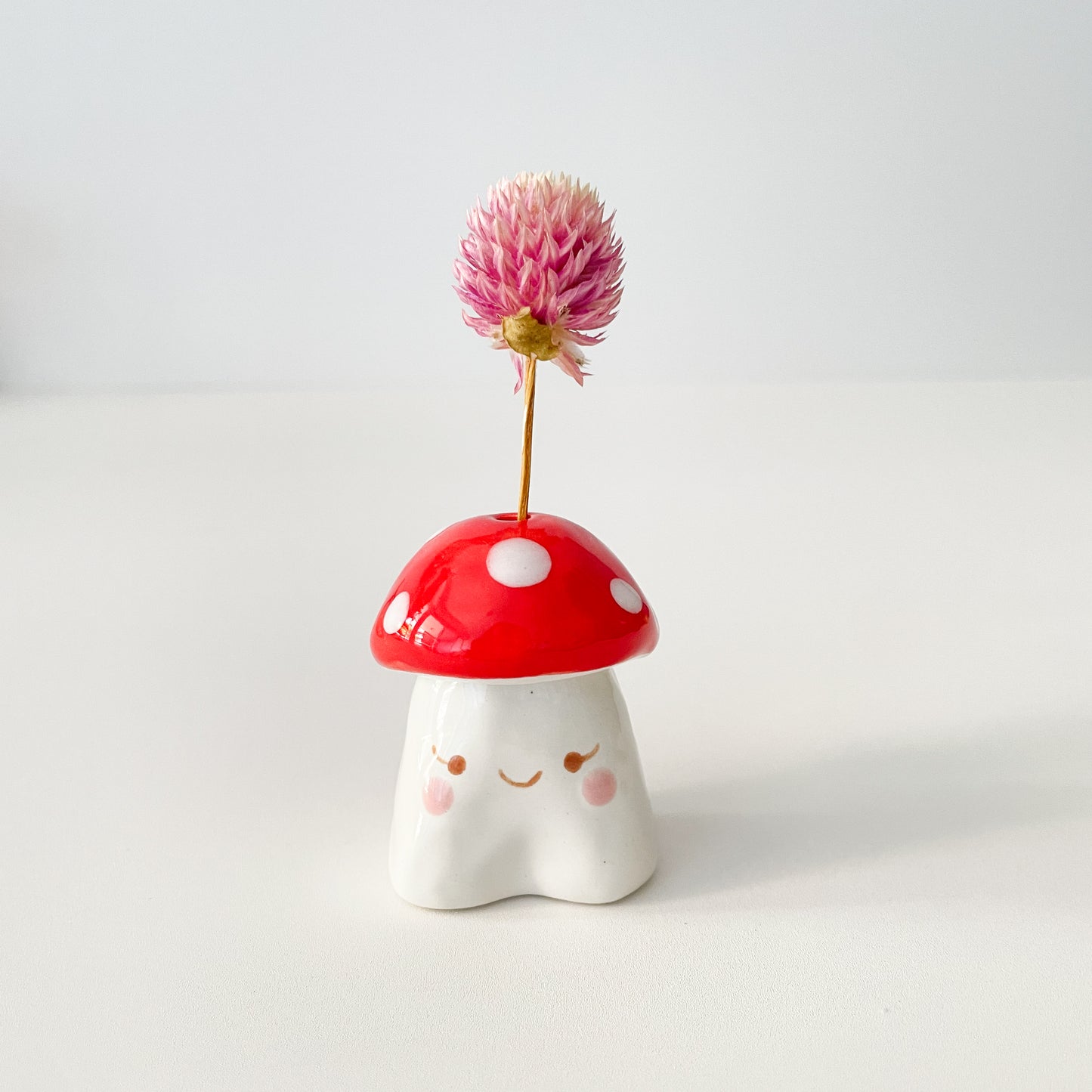 Red Mushroom Mini Vase