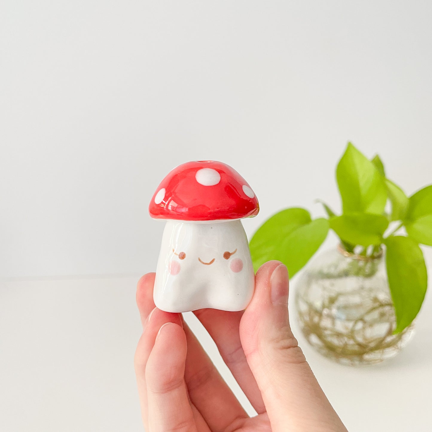 Red Mushroom Mini Vase