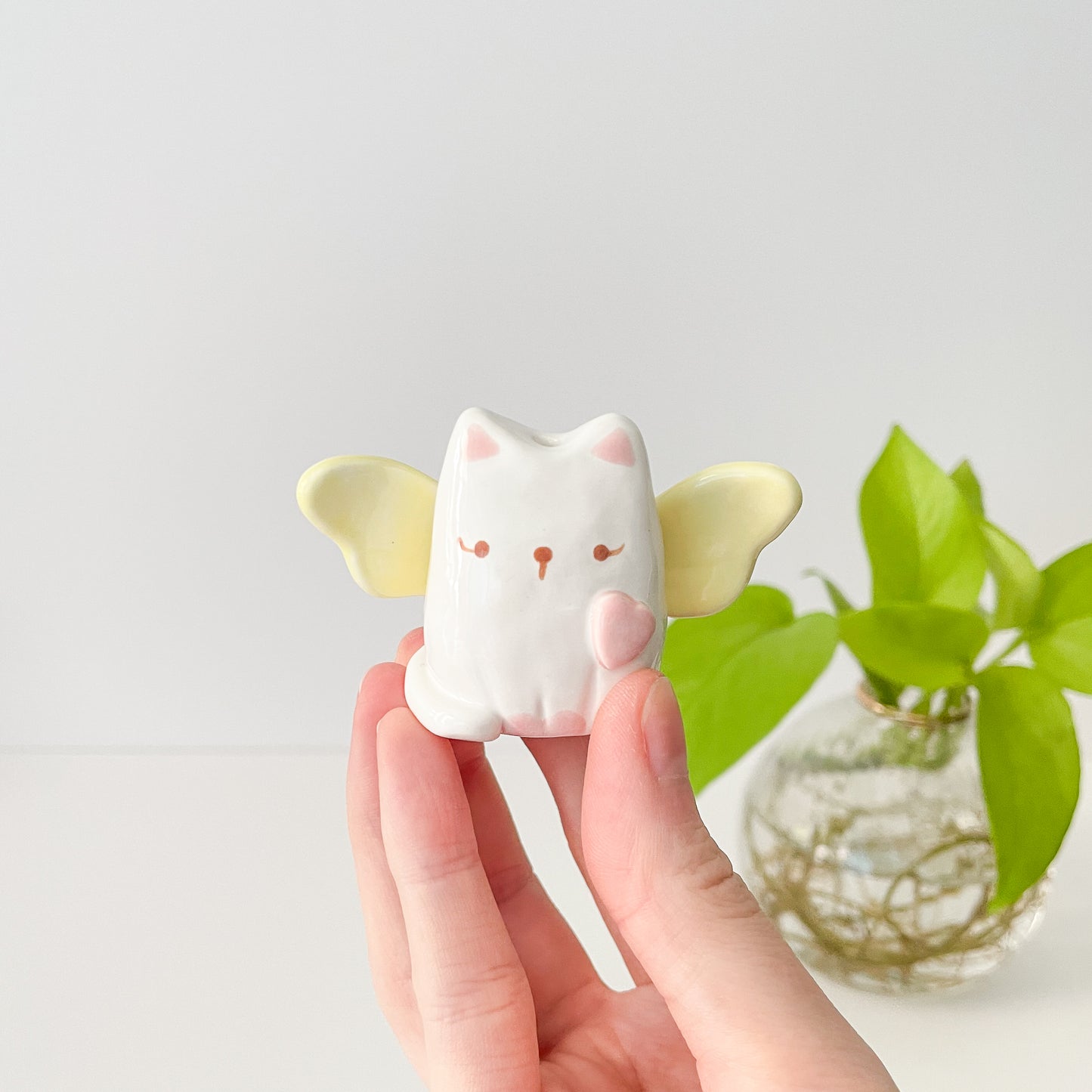Angel Cat Mini Vase