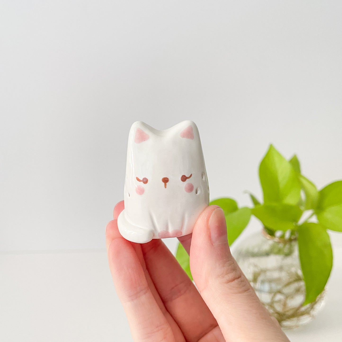Whisker Cat Mini Vase
