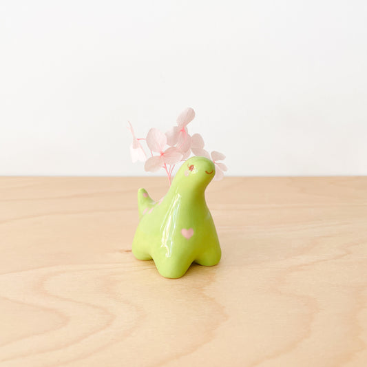 Green Dinosaur Mini Vase