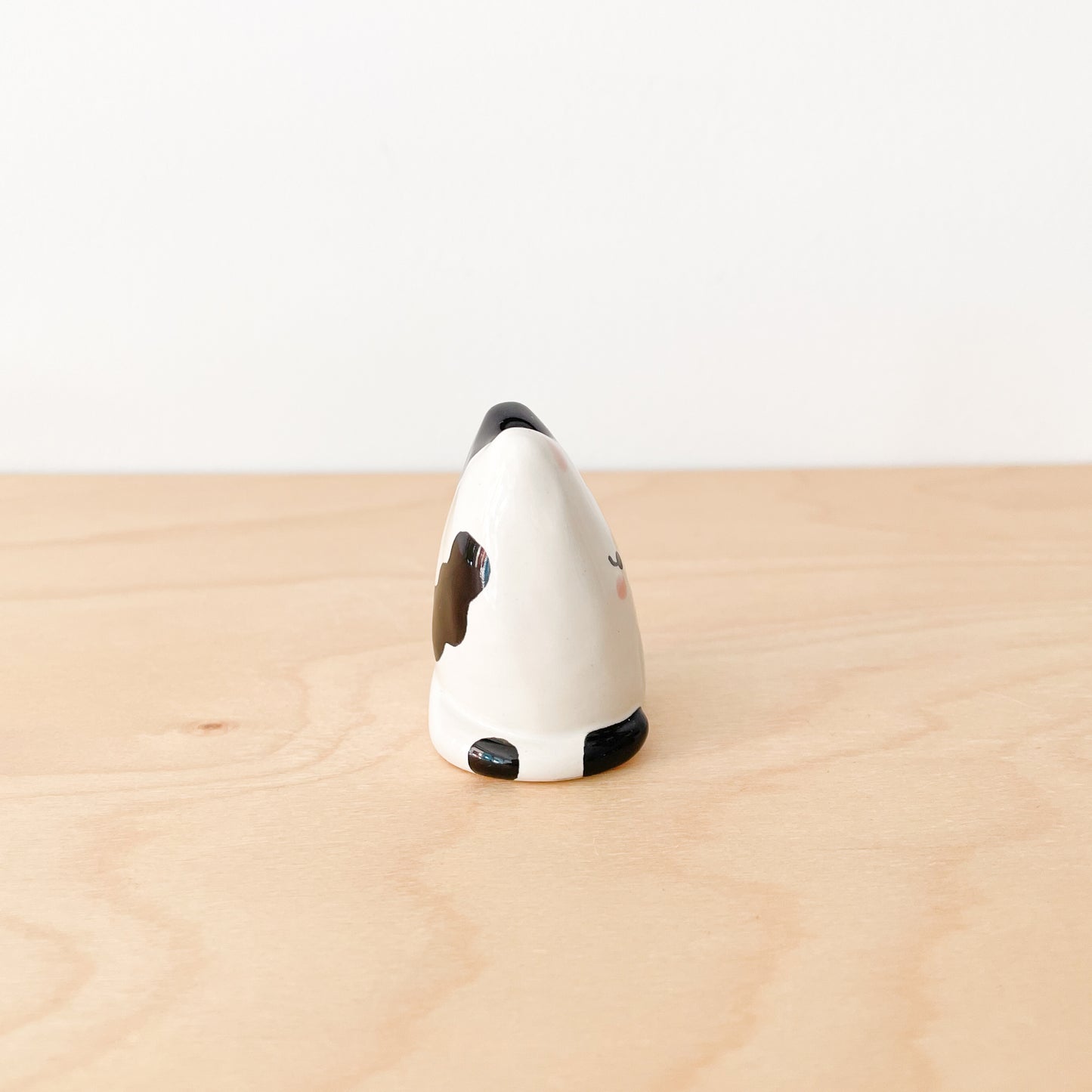 Black Spotty Cat Mini Vase