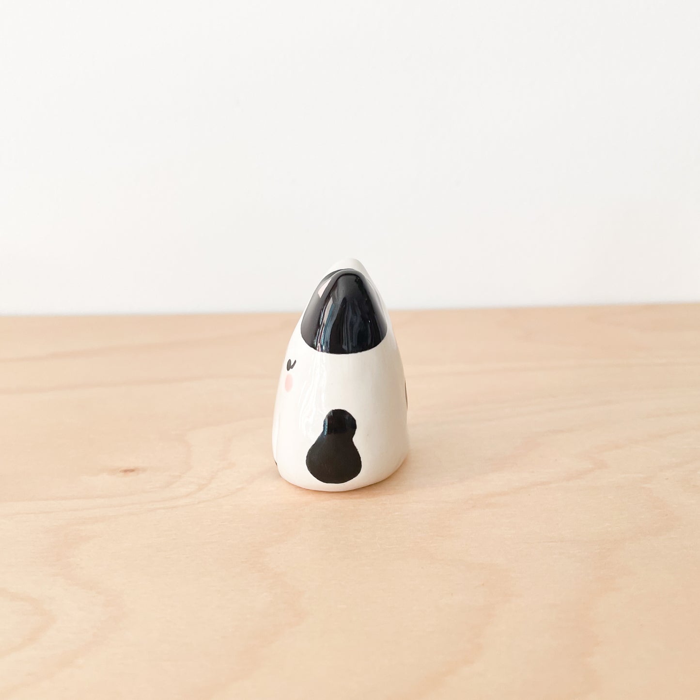 Black Spotty Cat Mini Vase