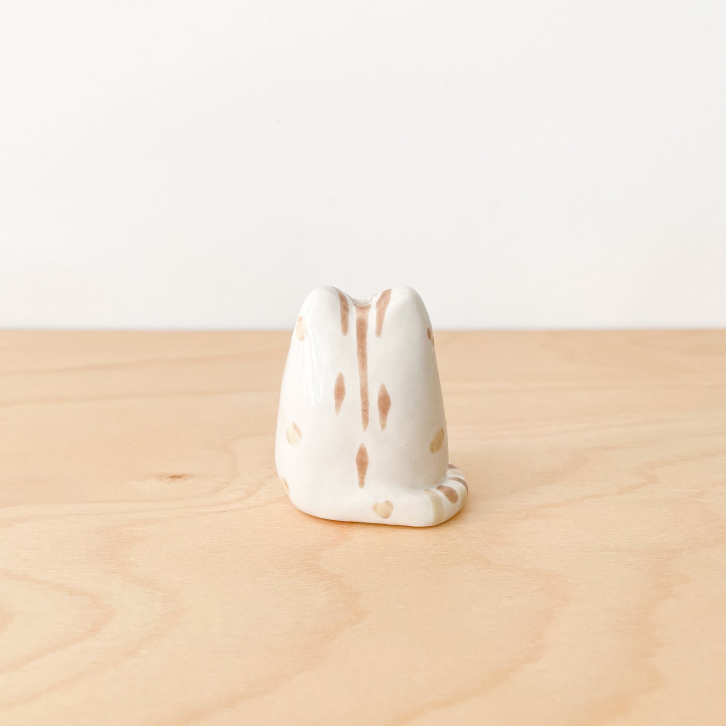 Snow Bengal Cat Mini Vase