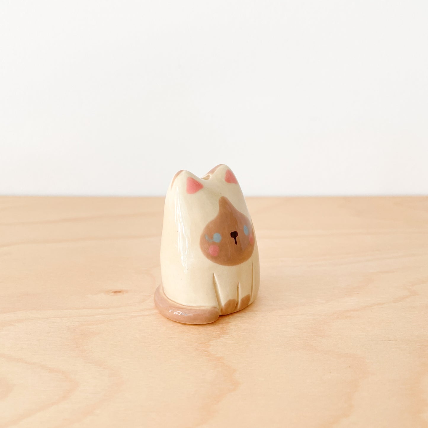Siamese Cat Mini Vase - Design #2